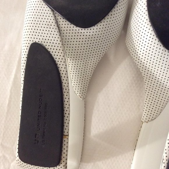 UN United Nude Mobius Polka Dot Leather Wedge Shoe - Picture 6 of 11